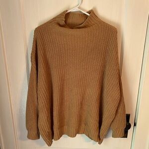 American Eagle Outfitters Tan Cowl Neck Sweater